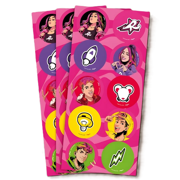 ADESIVO DECORATIVO REDONDO EMILLY VICK  E DOS ROSA 30UN REGINA