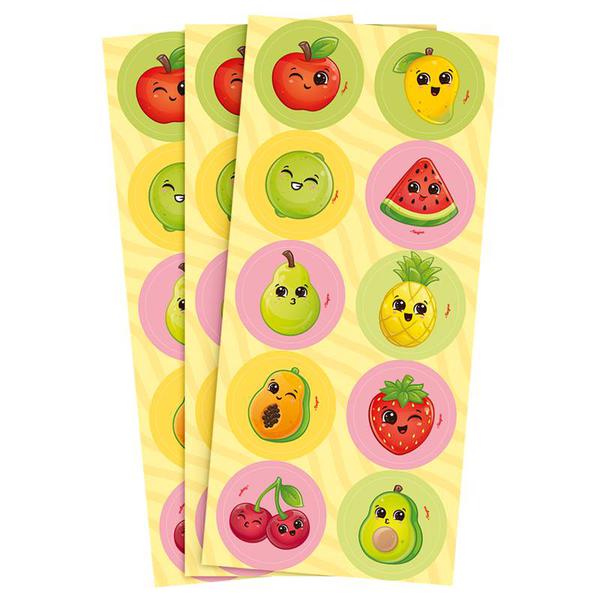 ADESIVO DECORATIVO REDONDO FRUTINHAS 30UN REGINA