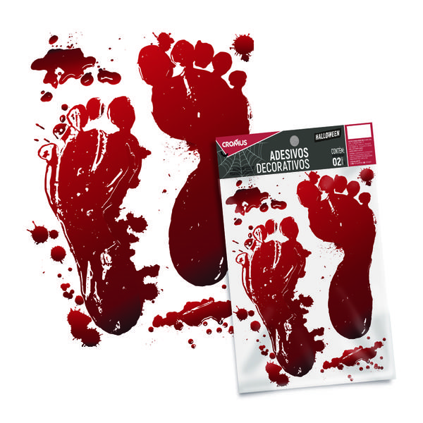 ADESIVO PISO SCARY NIGHT 19X31,1CM C/2 UN CROMUS