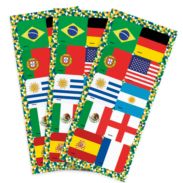 ADESIVO QUADRADO NACOES COPA 2026 30UN FESTCOLOR