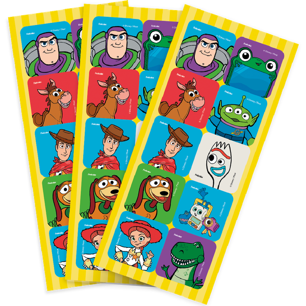 ADESIVO QUADRADO TOY STORY 5 30UN FESTCOLOR