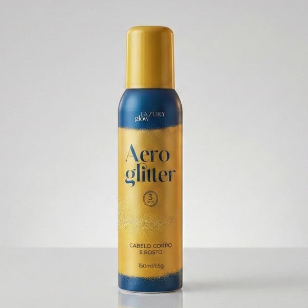 AERO GLITTER GLITTER EM AEROSOL OURO E AZUL 150ML UN ROSTINHO PINTADO