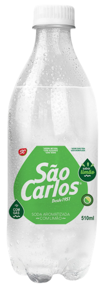 AGUA SABORIZADA COM GAS LIMAO 510ML SAO CARLOS