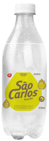 AGUA SABORIZADA COM GAS MARACUJA 510ML SAO CARLOS