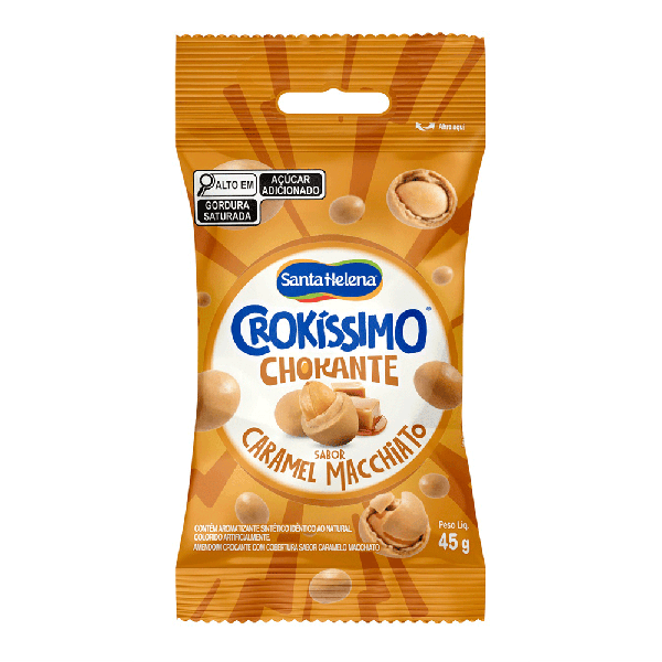 AMENDOIM CROKISSIMO CARAMELO 45G SANTA HELENA