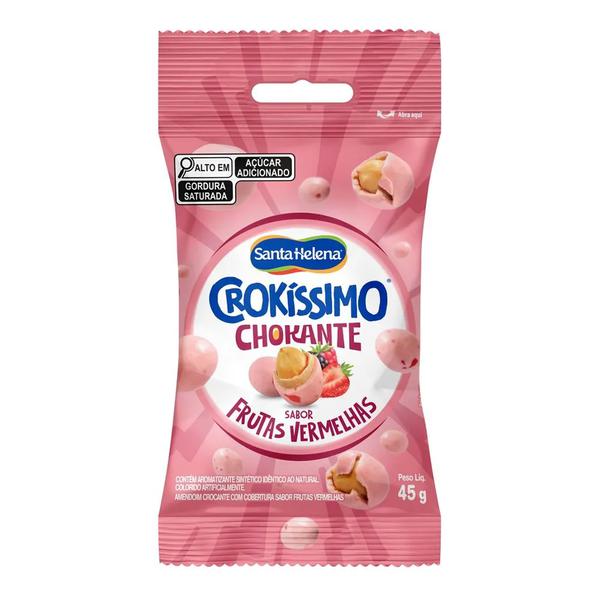 AMENDOIM CROKISSIMO FRUTAS VERMELHAS 45G SANTA HELENA