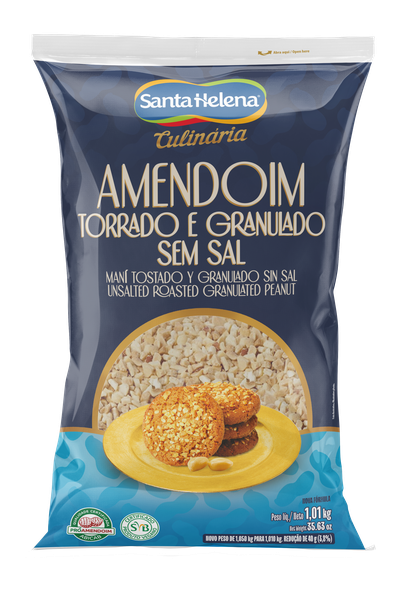 AMENDOIM CULINARIA GRANULADO SEM SAL 1,01KG SANTA HELENA