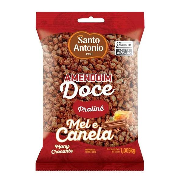 AMENDOIM DOCE PRALINE MEL E CANELA 1,005KG SANTO ANTONIO