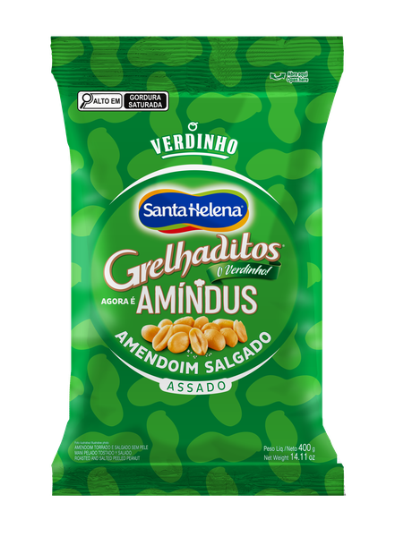 AMENDOIM GRELHADITOS SEM PELE 400G SANTA HELENA