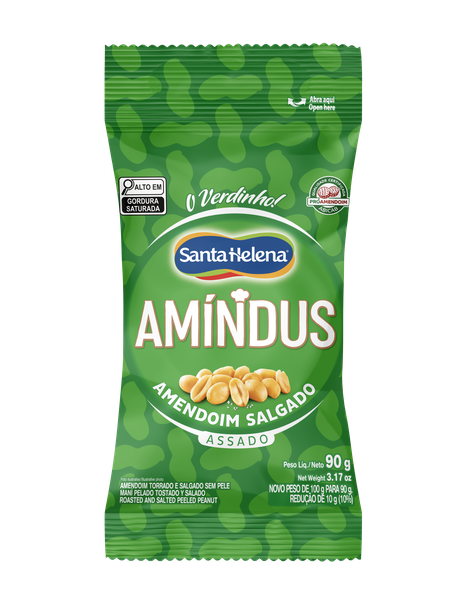 AMENDOIM GRELHADITOS SEM PELE 90G SANTA HELENA