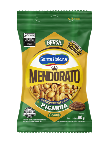 AMENDOIM MENDORATO PICANHA BRASIL 90G SANTA HELENA