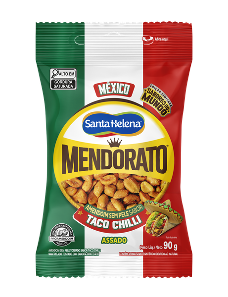 AMENDOIM MENDORATO TACO CHILLI MEXICO 90G SANTA HELENA