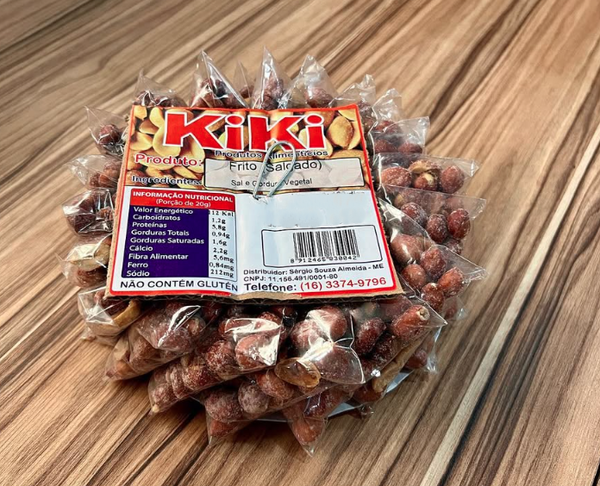 AMENDOIM SALGADO FRITO COM PELE (ESPETO) 20X25G KIKI