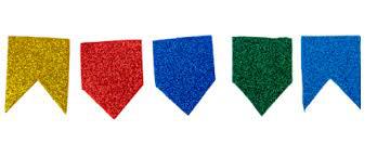 APLIQUE JUNINO GLITTER BANDEIRINHAS 5UN PIFFER