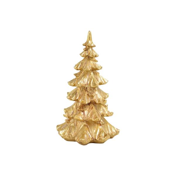 ARVORE DECORATIVA GLITTER OURO 11CM UN CROMUS