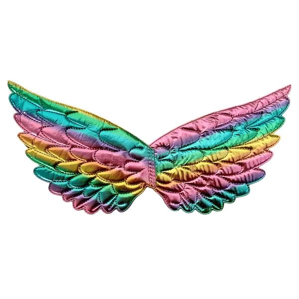 ASA DE ANJO METALIZADA COLORIDA 34X18CM  UN PONTO DAS FESTAS