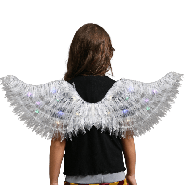 ASAS DE ANJO COM LED 63X21CM BRANCO UN BRDECOR