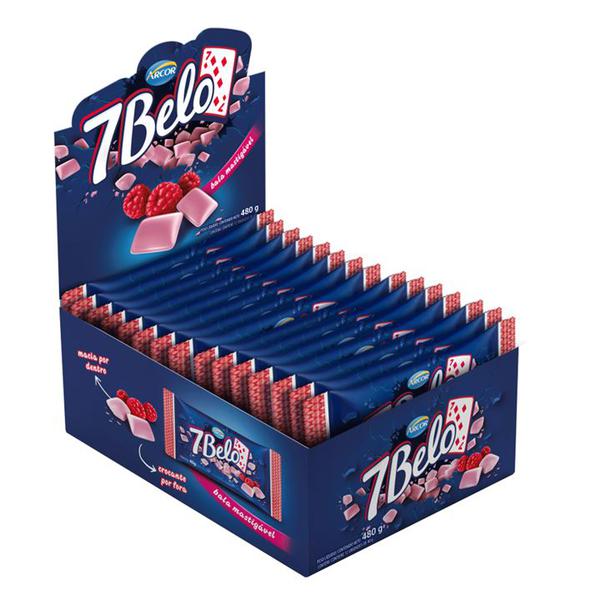 BALA 7 BELO DRAG FRAMBOESA 12X12 40G ARCOR