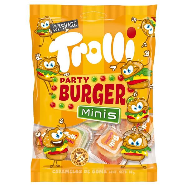 BALA DE GELATINA MINIBURGER TROLLI 50G BENEVIA