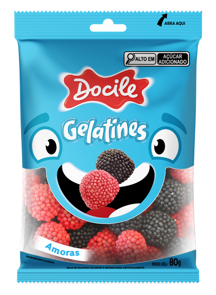 BALA GELATINA AMORAS 80G DOCILE 8465