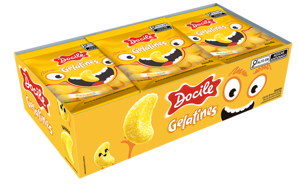 BALA GELATINA BANANA 12X15G DOCILE 8733