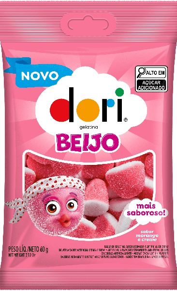 BALA GELATINA BEIJO 60G DORI