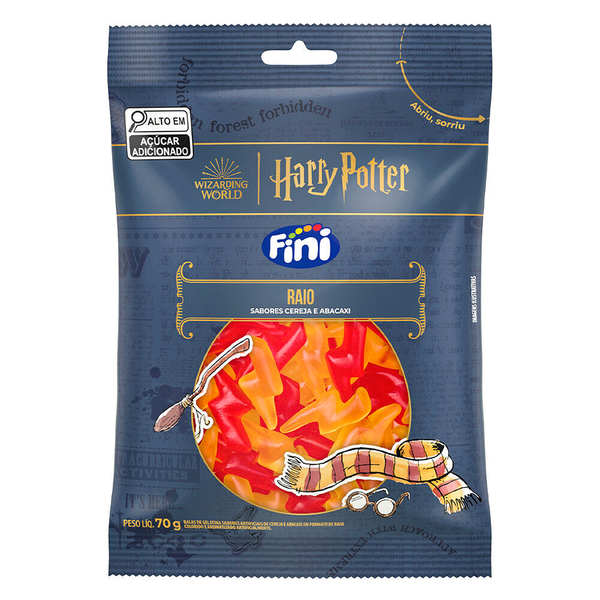BALA GELATINA HARRY POTTER RAIO 70G FINI