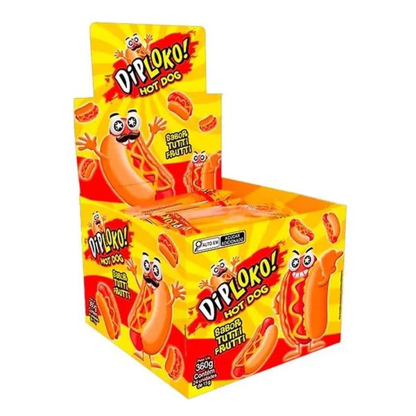 BALA GELATINA HOT DOG DIPILOKO 24X15G DANILLA