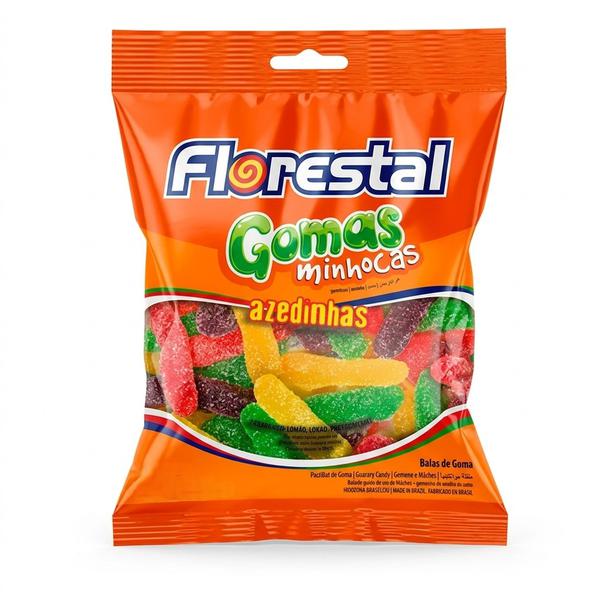 BALA GELATINA MINHOCA ACIDA SORTIDA 60G FLORESTAL