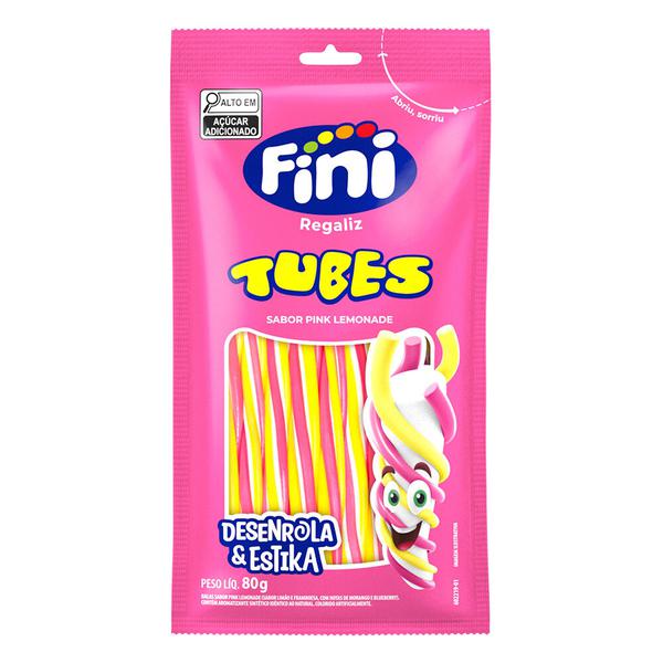 BALA GELATINA TUBES PINK LEMONADE 80G FINI