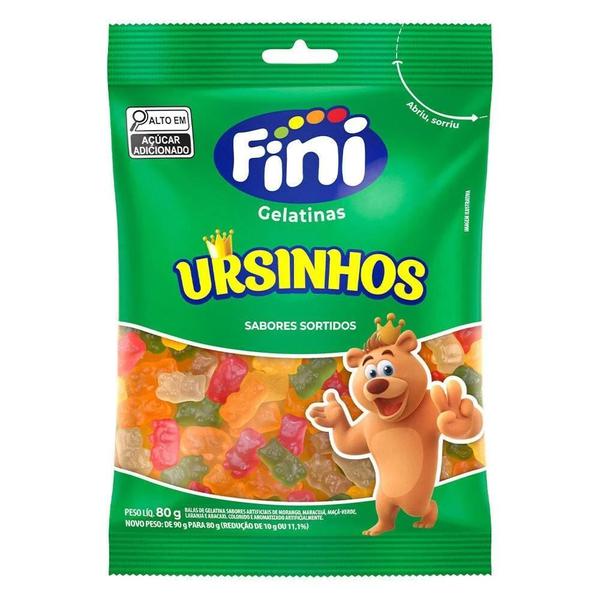 BALA GELATINA URSINHO BRILHO 80G FINI GULOSEIMAS