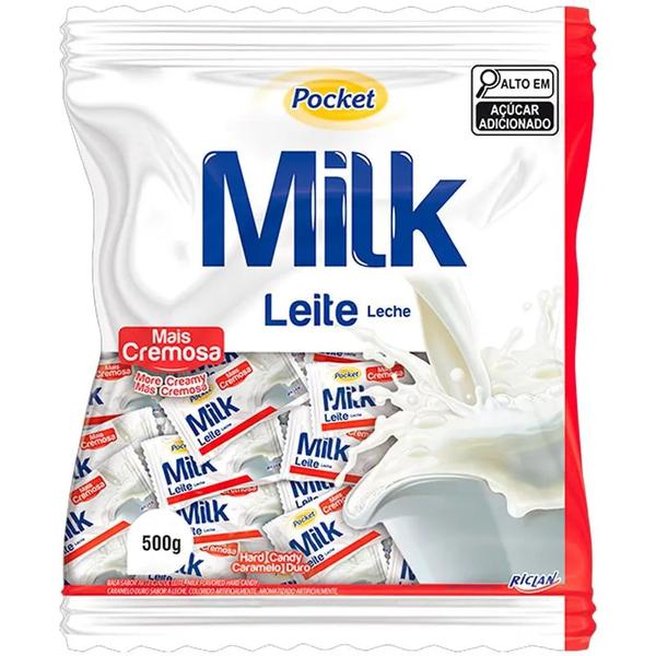 BALA POCKET LEITE 500G RICLAN