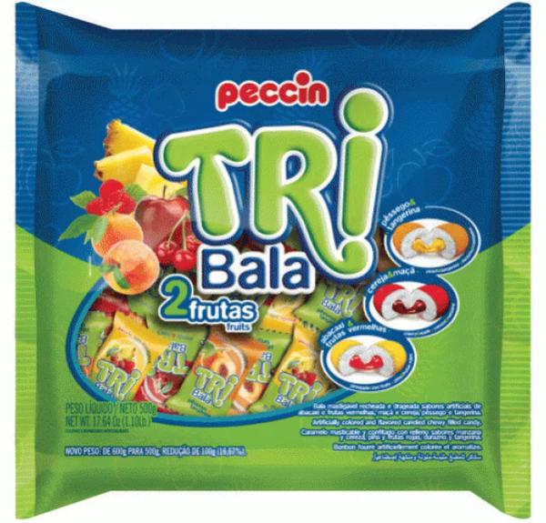 BALA TRIBALA 500G DUAS FRUTAS PECCIN 498