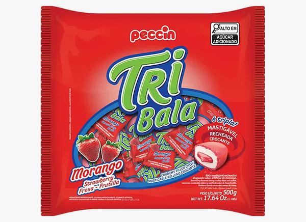 BALA TRIBALA 500G MORANGO PECCIN 496