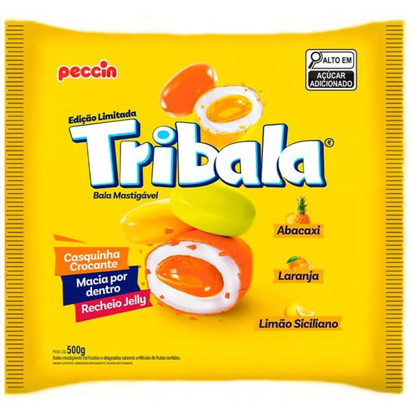 BALA TRIBALA 500G SORTIDA AMARELA PECCIN