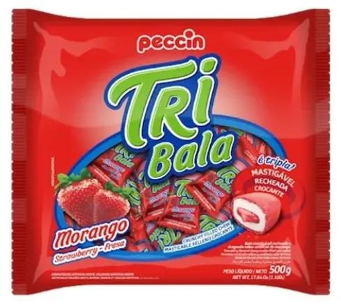 BALA TRIBALA 500G SORTIDA MORANGO PECCIN