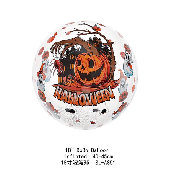 BALAO BOLHA 18" ABOBORA HALLOWEEN UN SILVER