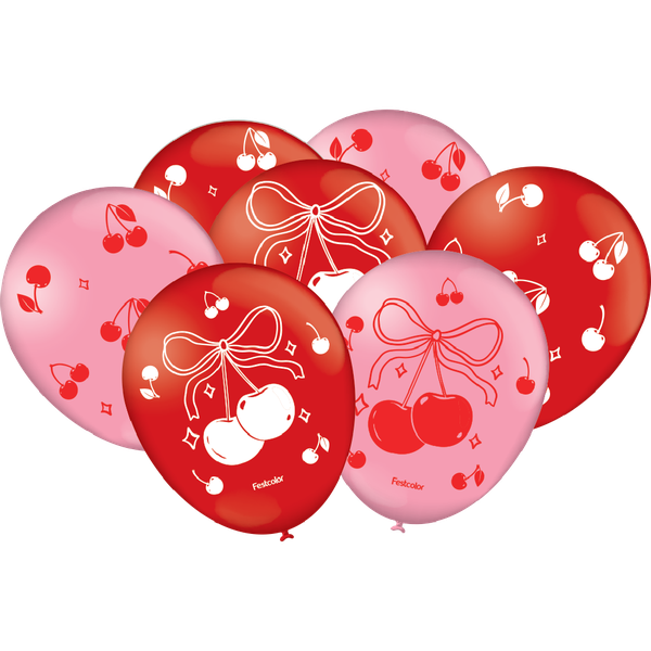 BALAO CEREJA 25UN FESTCOLOR