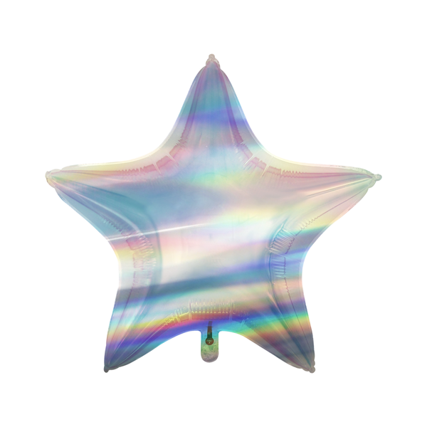 BALAO HOLOGRAFICO TRANSPARENTE 2D 32" ESTRELA UN POPPER