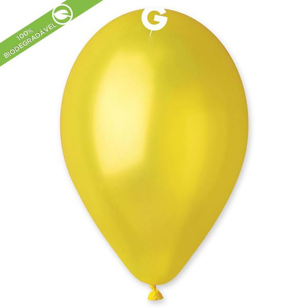 BALAO LATEX Nº12 SOLID COLOUR METALIC AMARELO UN MEGATOON