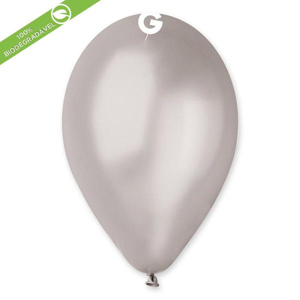 BALAO LATEX Nº12 SOLID COLOUR METALIC PRATA UN MEGATOON