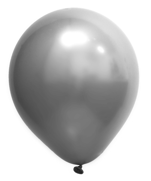 BALAO LATEX N°5 CROMADO PRATA 25UN ART LATEX