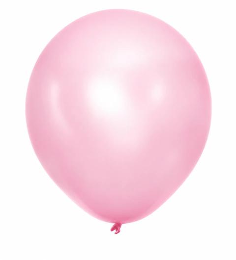 BALAO LATEX N°5 PEROLADO ROSA 25UN ART LATEX