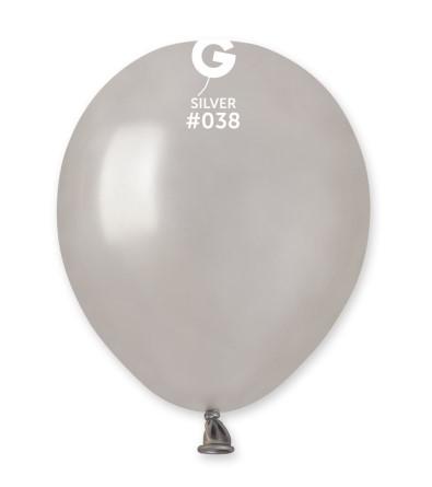 BALAO LATEX Nº5 SOLID COLOUR METALLIC PRATA UN MEGATOON