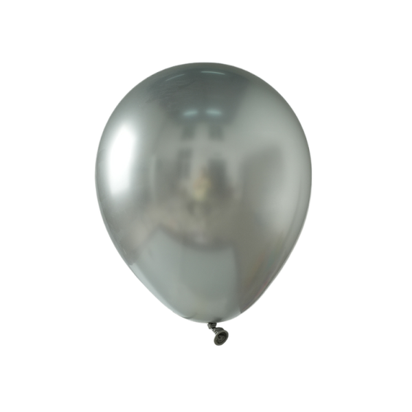 BALAO LATEX Nº9 CROMADO PRATA 25UN CELEBRATOON