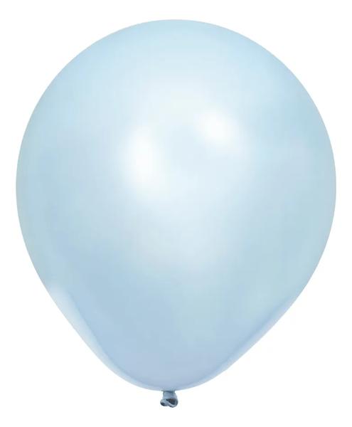 BALAO LATEX PEROLADO N°16 AZUL 12UN ART LATEX