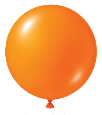 BALAO LATEX REDONDO LISO N°9 LARANJA 50UN REGINA