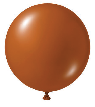 BALAO LATEX REDONDO LISO N°9 MARROM 50UN REGINA