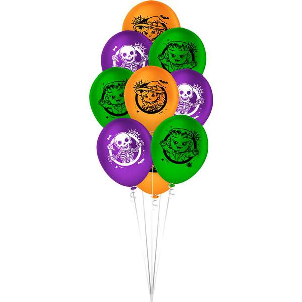 BALAO LATEX REDONDO Nº09 HALLOWEEN INFANTIL 25UN REGINA