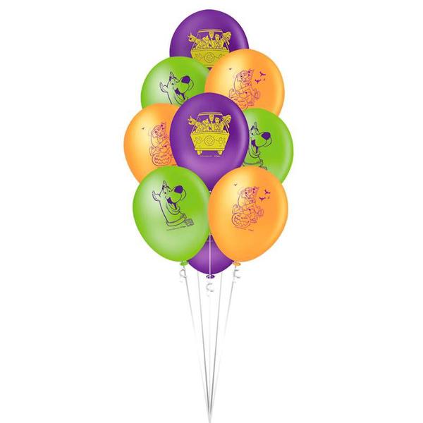 BALAO LATEX REDONDO Nº09 HALLOWEEN SCOOBY DOO 25UN REGINA
